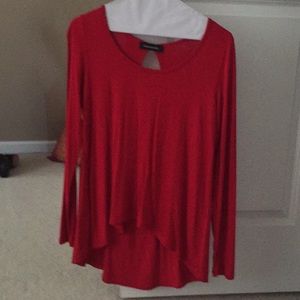 Red drapey top